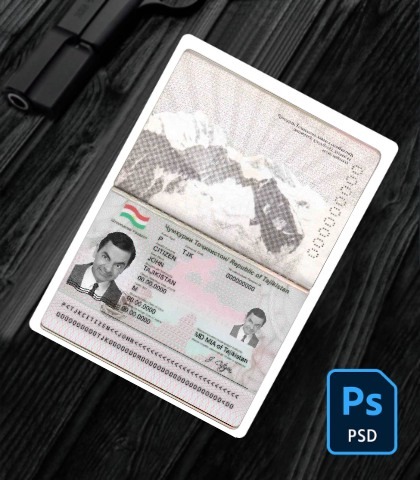 Tajikistan passport PSD